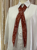 Rust Dash Skinny Scarf