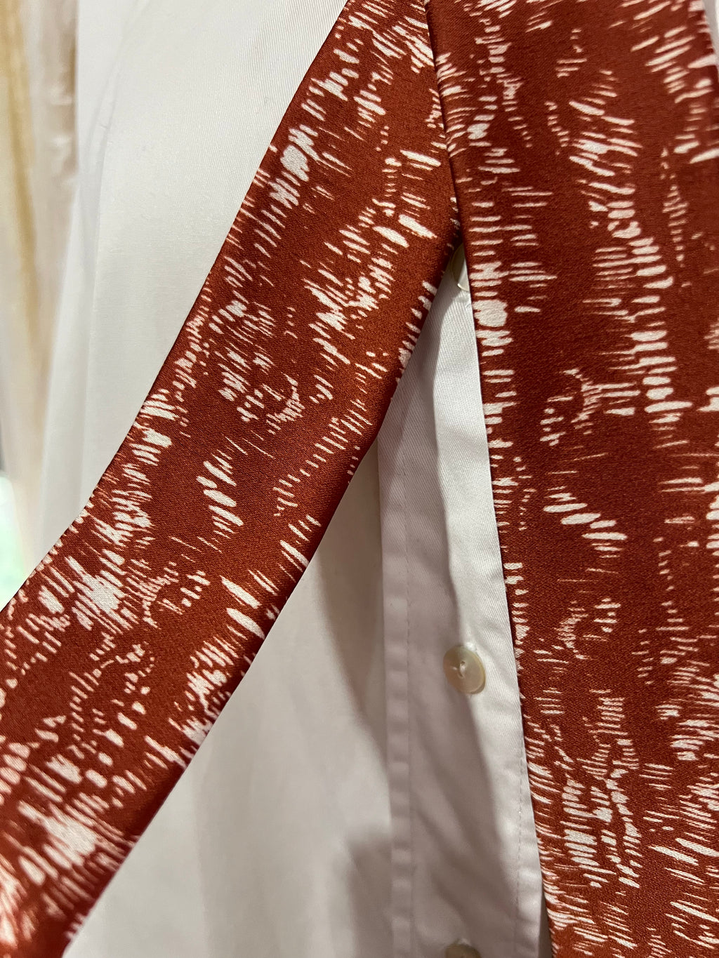 Rust Dash Skinny Scarf