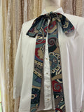 Vintage Paisley Pussybow Tie Collar
