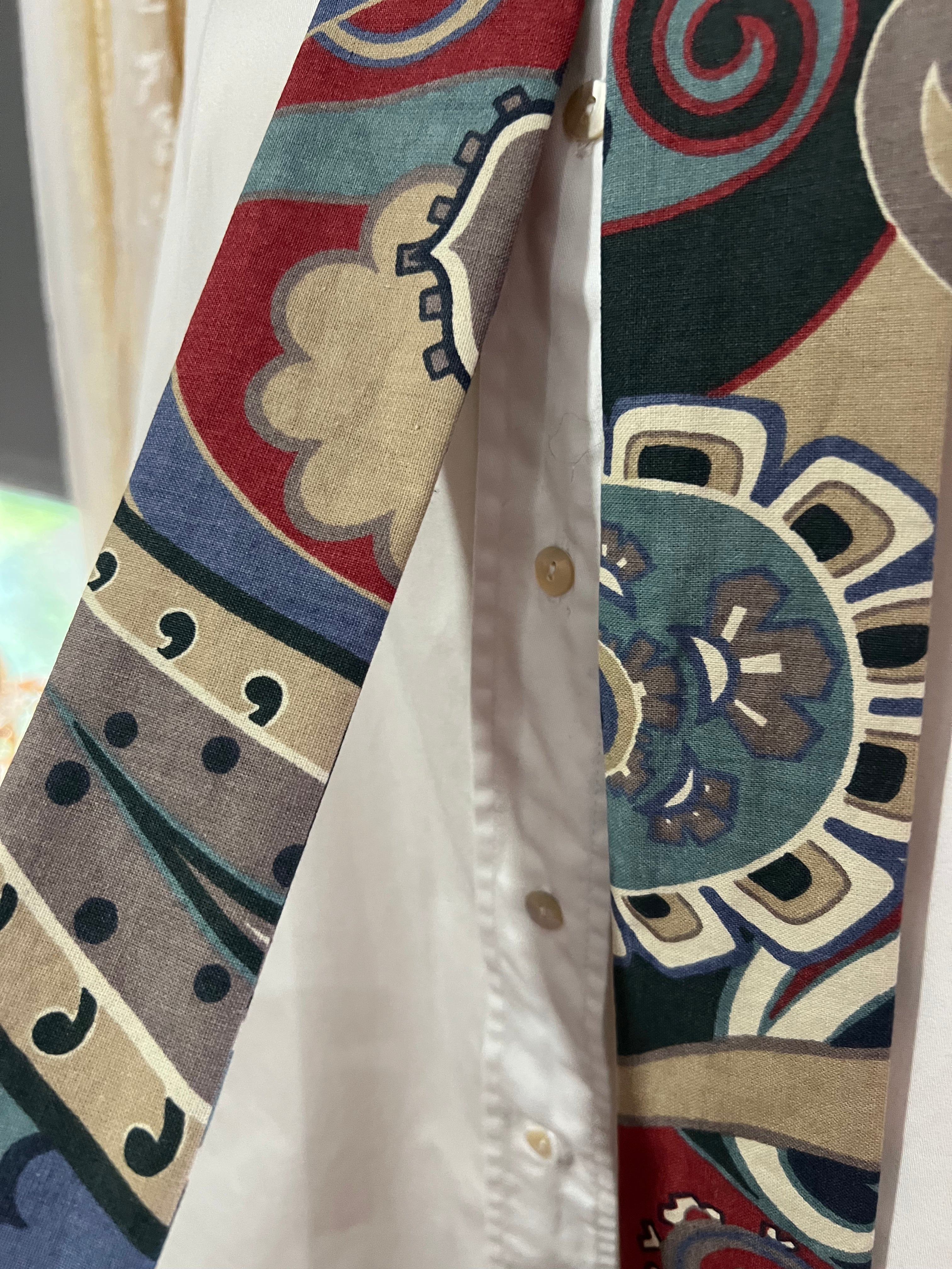 Vintage Paisley Pussybow Tie Collar