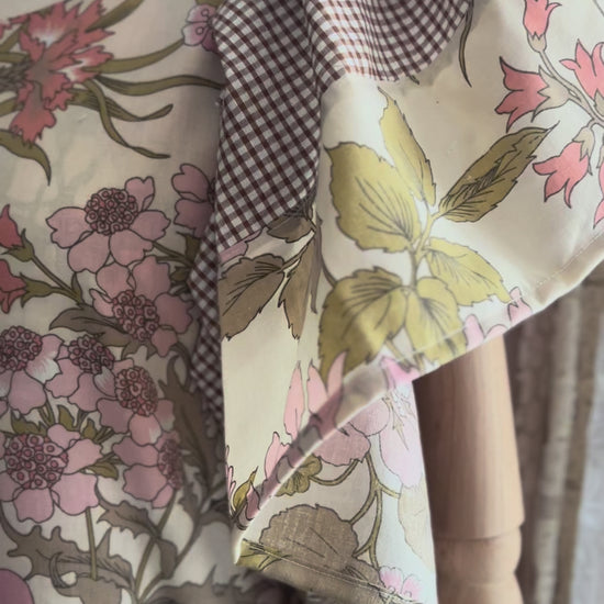 'Sylvie' Vintage Blossom and Gingham Drop Waist Dress video